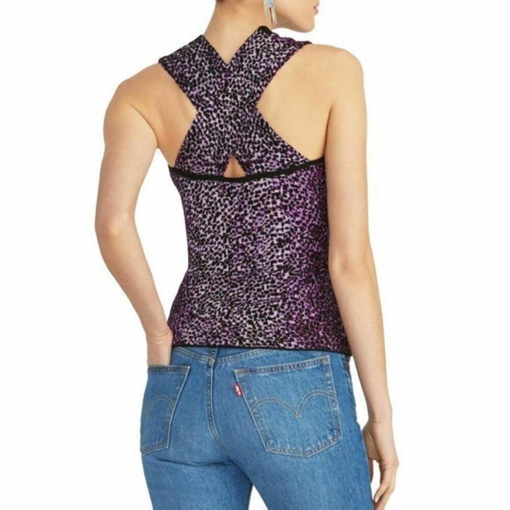 RACHEL Rachel Roy Crossback Purple Sweater Tank. XL